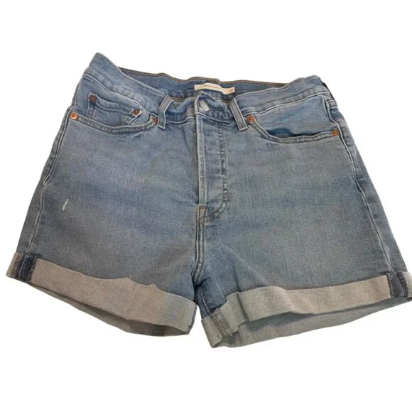 90s Levis Wedgie Shorts Women's Sz 30 Button Fly Soft Grunge Retro Indie Slease - Picture 3 of 11